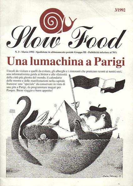 Slow Food N. 3/1992 - copertina