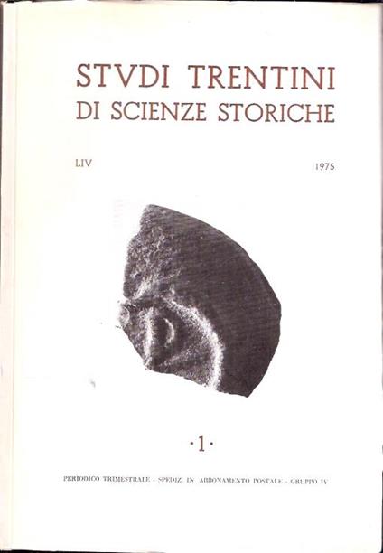Studi Trentini Di Scienze Storiche 1 - Liv/75 - copertina