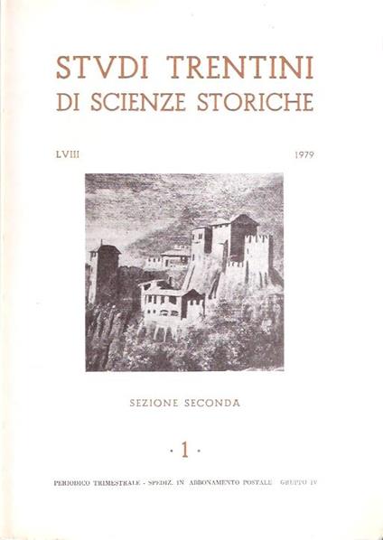 Studi Trentini Di Scienze Storiche 1/79 Sezione Seconda - copertina