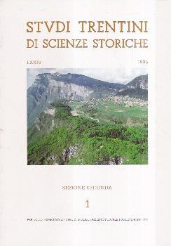 Studi Trentini Di Scienze Storiche 1/95 - Sezione Seconda - copertina