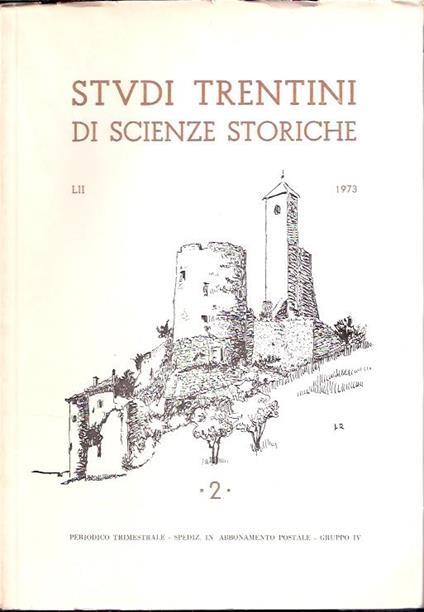 Studi Trentini Di Scienze Storiche 2. Lii/73 - copertina