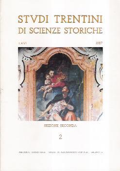Studi Trentini Di Scienze Storiche 2/87. Sezione Seconda - copertina
