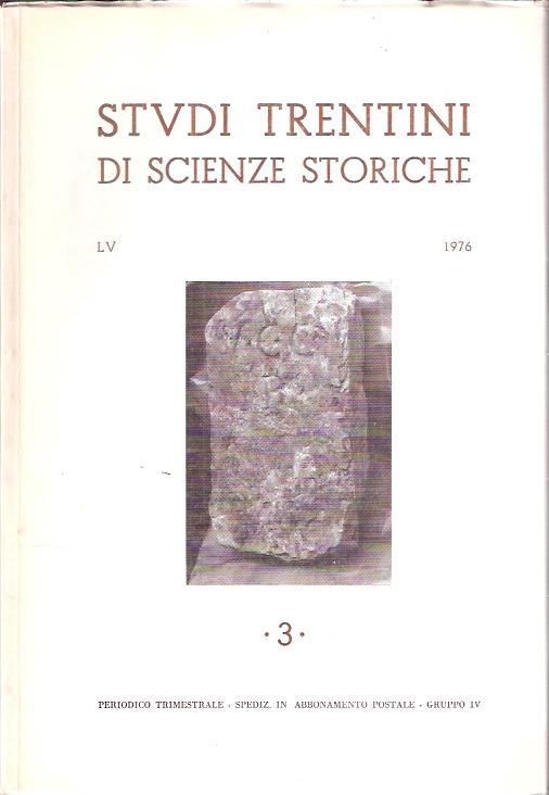 Studi Trentini Di Scienze Storiche 3/76 - copertina