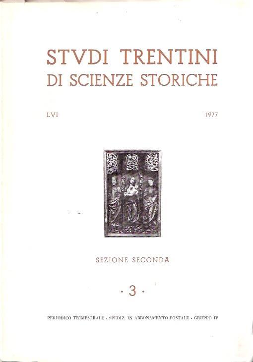 Studi Trentini Di Scienze Storiche 3/77 Sezione Seconda - copertina