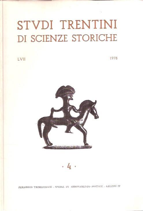 Studi Trentini Di Scienze Storiche 4/78 - copertina