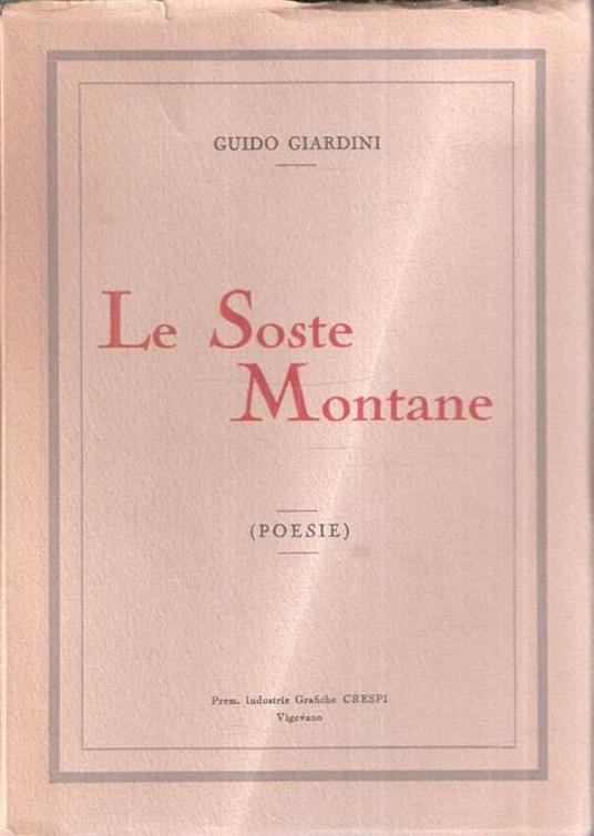 Le Soste Montane - Guido Giardini - copertina