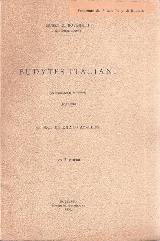 Budytes Italiani (Strisciaiole E Cuttì) - Enrico Azzolini - copertina