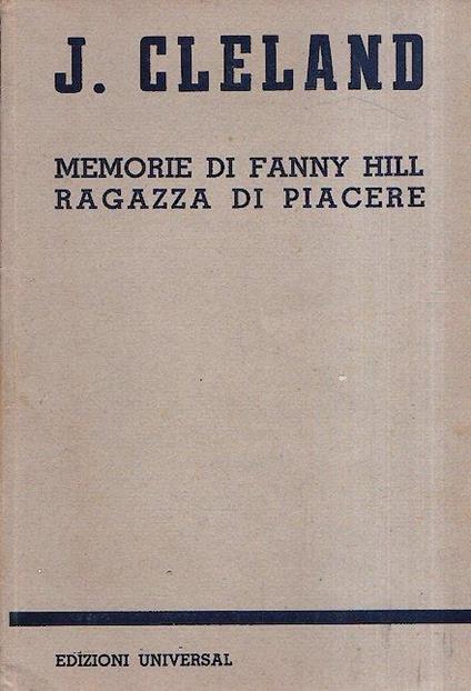 Memorie Di Fanny Hill Ragazza Di Piacere - John Cleland - copertina