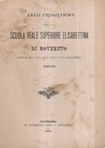 Xxvii Programma della I.R. Scuola Reale Superiore Elisabettina