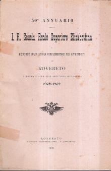 50annuario I.R. Scuola Reale Superiore Elisabettina - copertina