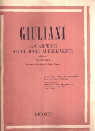 120 Arpeggi Studi Sugli Abbellimenti Dall'Op. o per Chitarra - George Gissing - copertina