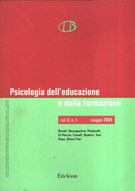 Psicologia Dell'Educazione E Della Formazione Vol. 6 N. 1 - copertina