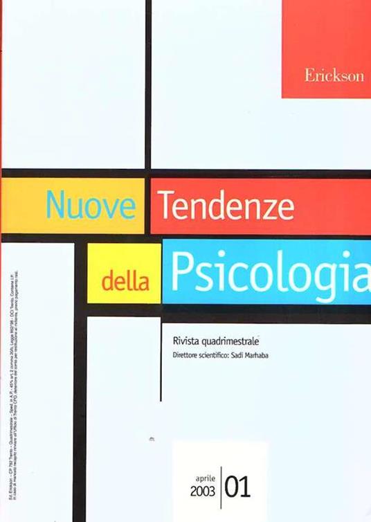 Nuove Tendenze Della Psicologia N. 1/03 - copertina