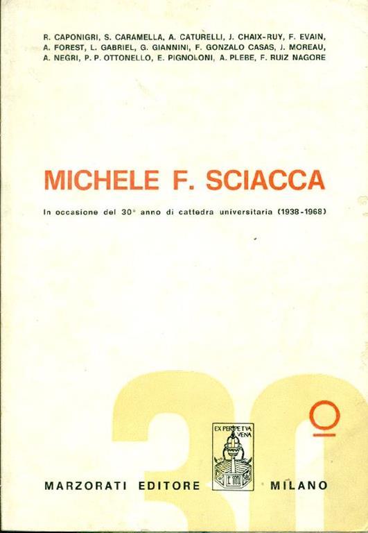 Michele F. Sciacca - copertina