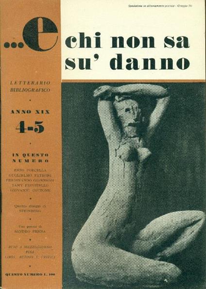 E chi non sa sù danno. Aprile-Maggio 1950, Anno XIX, N. 4/5 - copertina