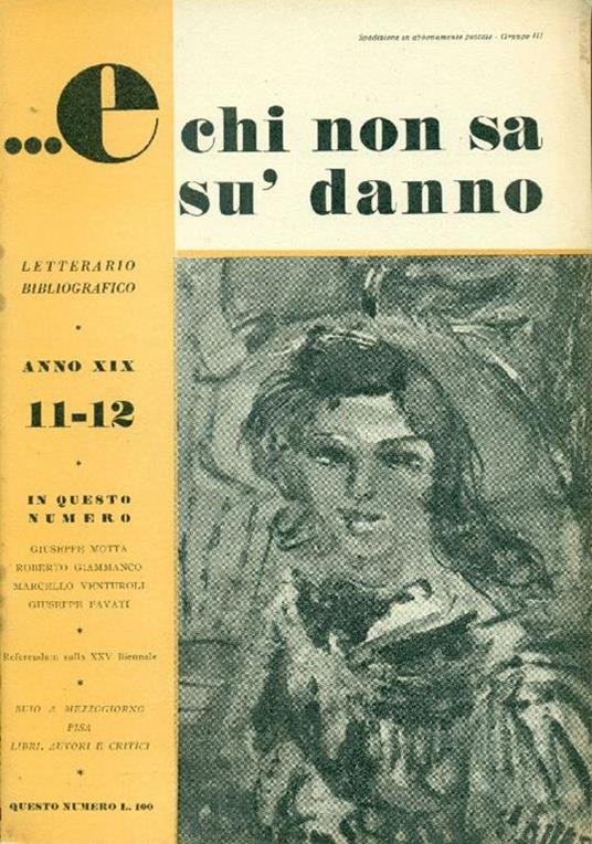 E chi non sa sù danno. Novembre-Dicembre 1950, Anno XIX, N. 11/12 - copertina