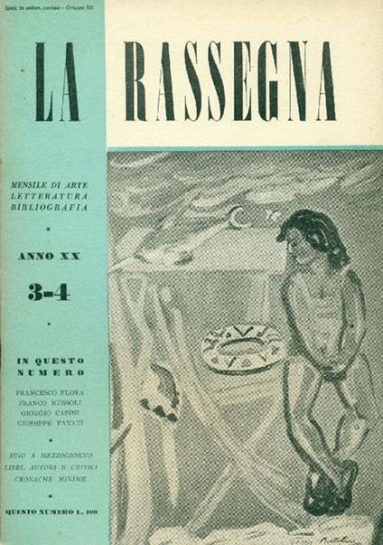 La Rassegna. Marzo-Aprile 1951, Anno XX, N. 3-4 - copertina