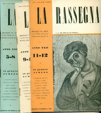 La Rassegna. 1953, Anno XXII. Annata completa - copertina