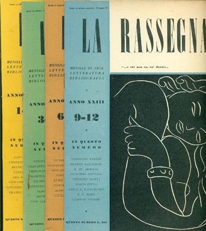La Rassegna. 1954, Anno XXIII. Annata completa - copertina