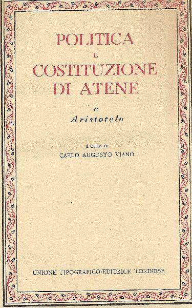 Politica e costituzione di Atene - Aristotele - copertina