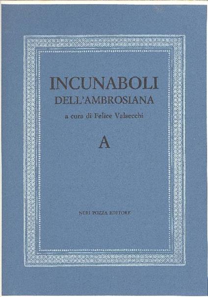 Gli incunaboli dell'Ambrosiana - copertina