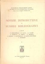 Notizie introduttive e sussidi bibliografici