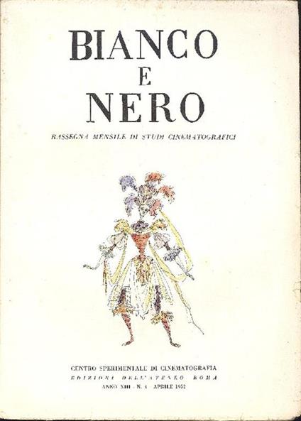 Bianco e Nero. Anno XIII, Numero 4, Aprile 1952 - copertina