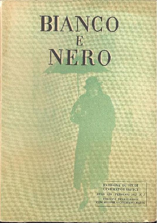 Bianco e Nero. Anno XIII, Numero 2, Febbraio 1952 - copertina