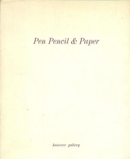 Pen Pencil e Paper - copertina