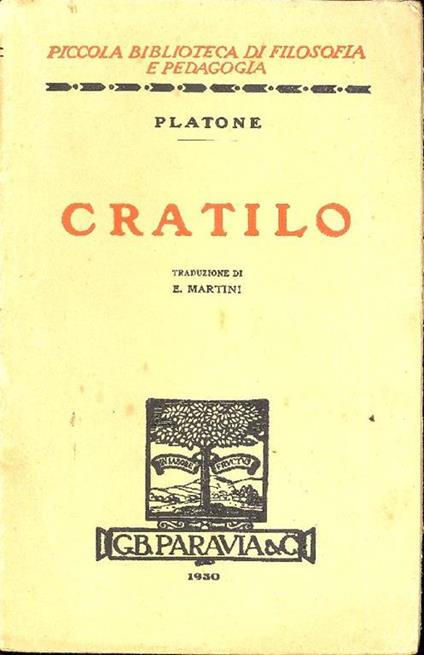 Cratilo - Platone - copertina