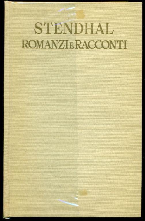 Romanzi e Racconti - Stendhal - copertina