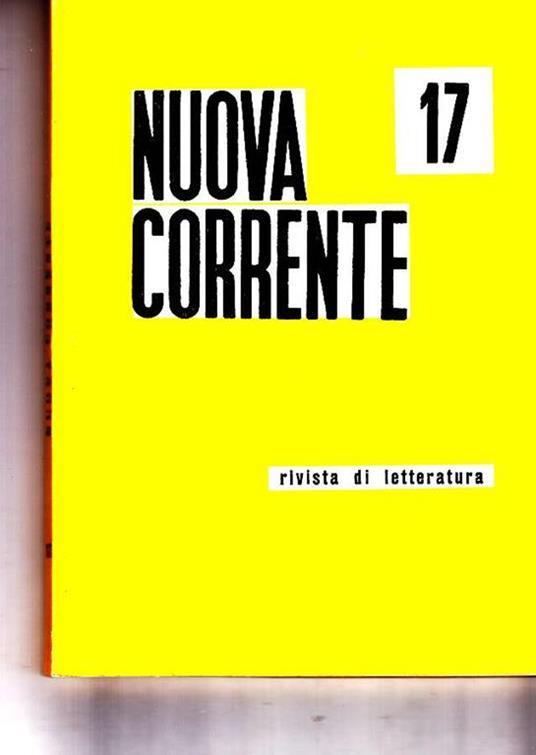 Nuova Corrente. Gennaio/Marzo 1960 - copertina