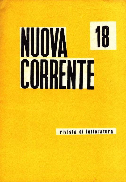 Nuova Corrente. Aprile/Giugno 1960 - copertina