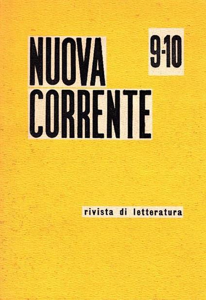 Nuova Corrente. Aprile 1958 - copertina