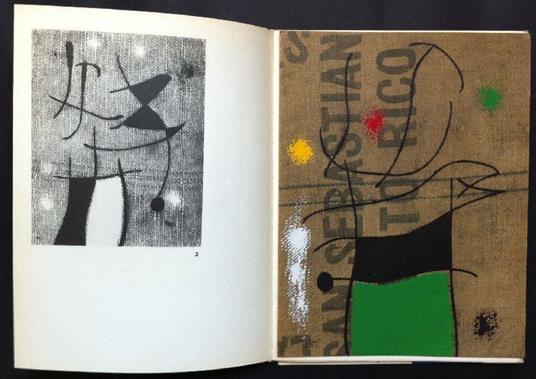 早割りミロ「Miro」画集　1959-1960　PIERRE MATISSE GALLERY new yorx 　Femme et Oiseau 1959 石版画、リトグラフ