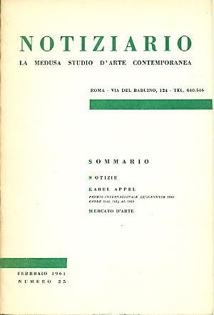 Notiziario La Medusa. Numero 25 Febbraio 1961 - copertina