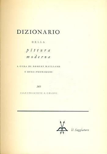 Dizionario della pittura moderna - copertina