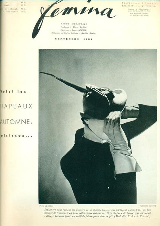 Femina. Septembre 1935. Premier coup d'oeil sur la mode d'automne - 3