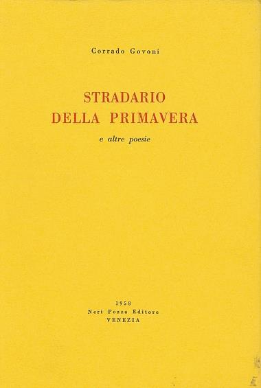 Stradario della primavera - Corrado Govoni - copertina