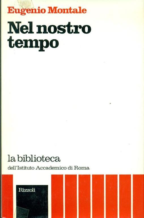 Nel nostro tempo - Eugenio Montale - copertina