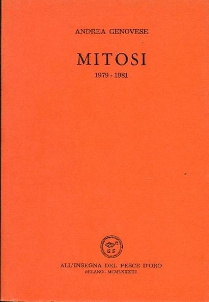 Mitosi 1979-1981 - Andrea Genovese - copertina