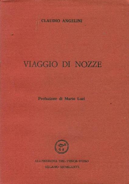 Viaggio di nozze - Claudio Angelini - copertina