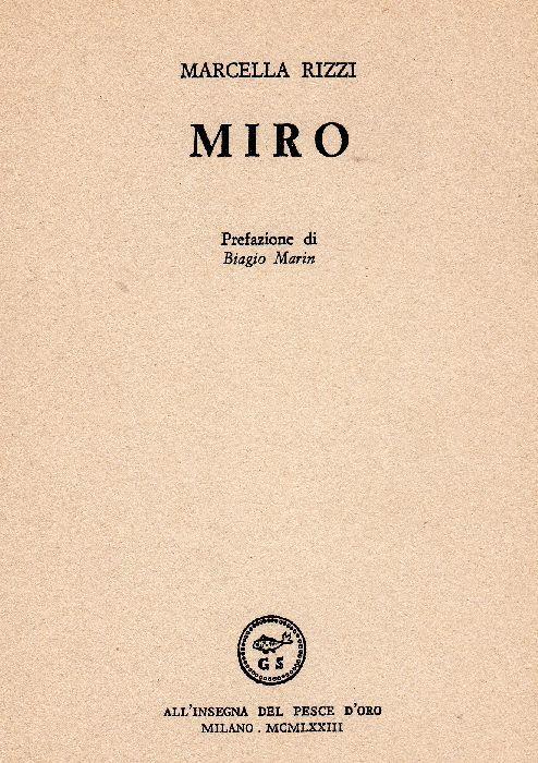 Miro - Marcella Rizzi - copertina