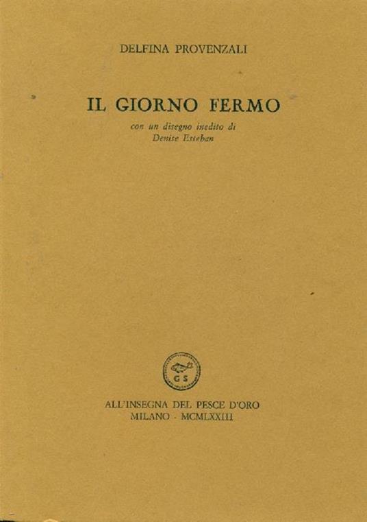 Il giorno fermo - Delfina Provenzali - copertina