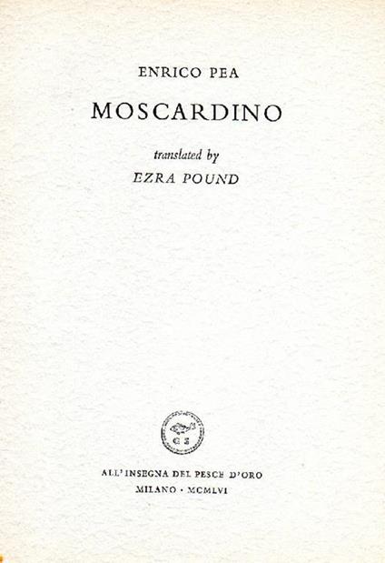 Moscardino - Enrico Pea - copertina