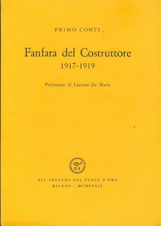 Fanfara del costruttore 1917-1919 - Primo Conti - 2