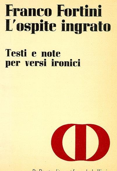 L' ospite ingrato - Franco Fortini - copertina