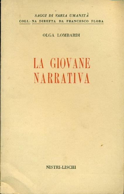 La giovane narrativa - Olga Lombardi - copertina