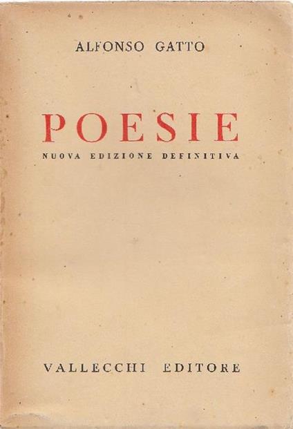 Poesie - Alfonso Gatto - copertina