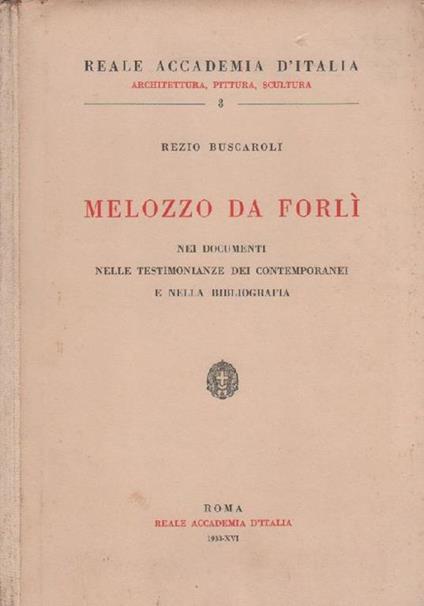 Melozzo da Forlì - Rezio Buscaroli - copertina